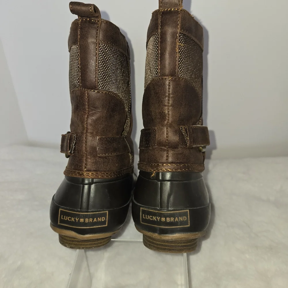 Lucky Brand Rustic Brown Weendie Duck Boots Women's Size 7